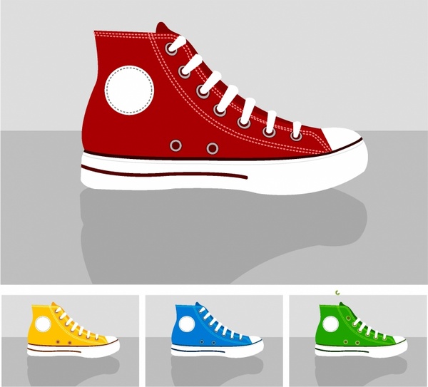 Classic Chucks Allstar Sneakers Set Illustration Vector Minimil 600x543 Classic Chucks Allstar Sneakers Set Illustration Vector Minimil