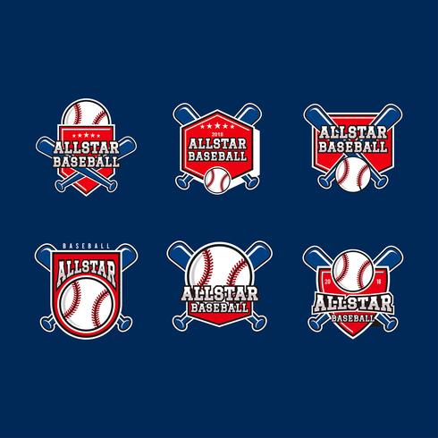 490x490 All Star Baseball Emblems Vector