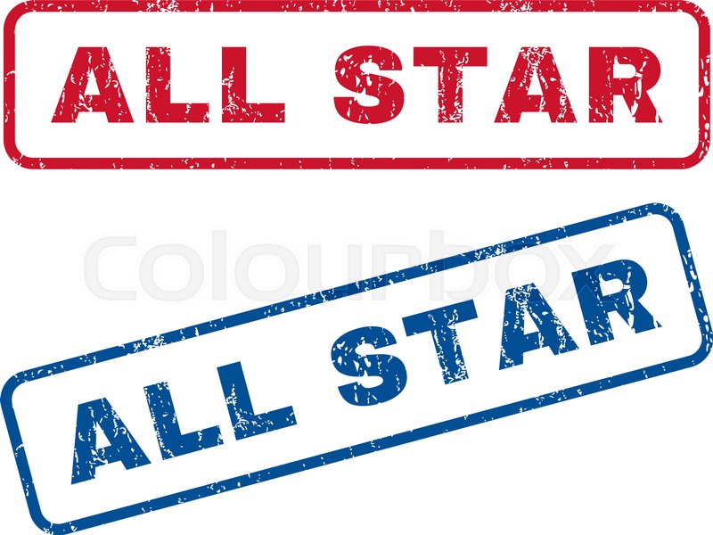 800x600 All Star Text Rubber Seal Stamp Stock Vector Colourbox