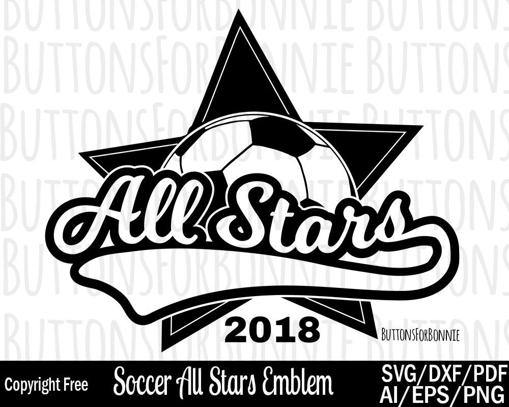 1000x800 All Stars Soccer Soccer All Stars, Vector, Emblem