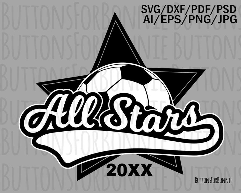 794x635 All Stars Soccer Soccer All Stars Vector Emblem Etsy