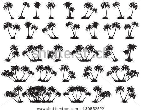450x358 Palm Tree Silhouette Vector Illustration Silhouette Favorites