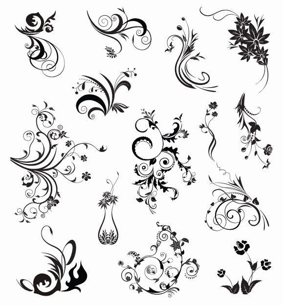 579x624 Vector Ornamental Design Elements Free Vector Graphics All