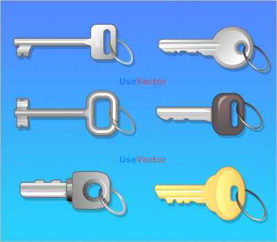 400x350 Collection Of Free Vector Cliparts Six Different Keys