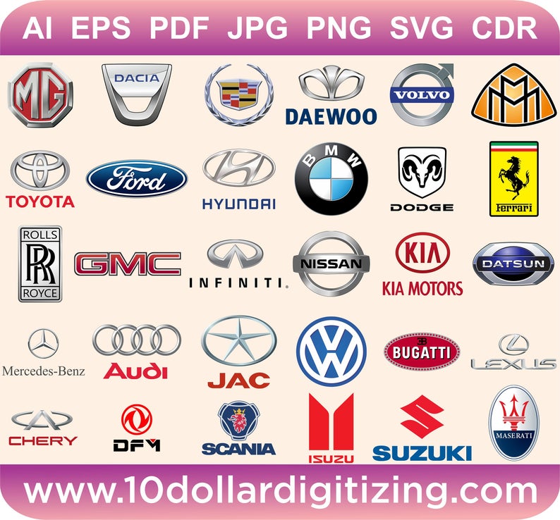 794x738 Car Logos Vector Download Car Brand Logo Vector Car Etsy