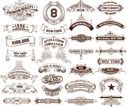 436x368 Vintage Ribbon Vector Free Free Vector Download