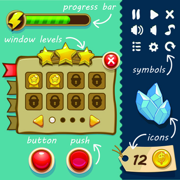 Game Button Vector Free Vector Download 368x368 Game Button Vector Free Vector Download