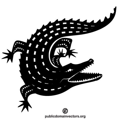 500x500 Alligator Vector Silhouette
