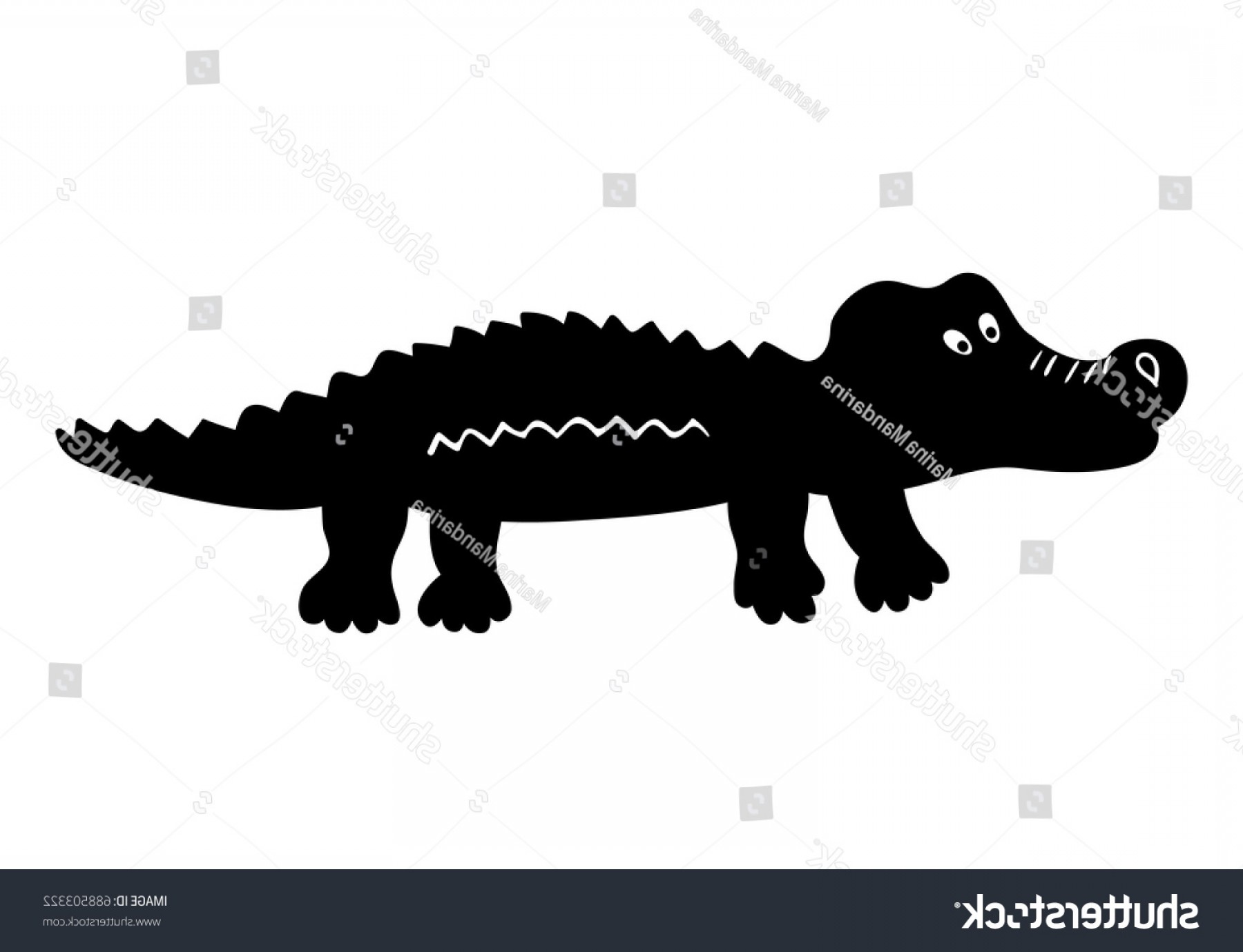 1800x1380 Cartoon Alligator Silhouette Vector Createmepink