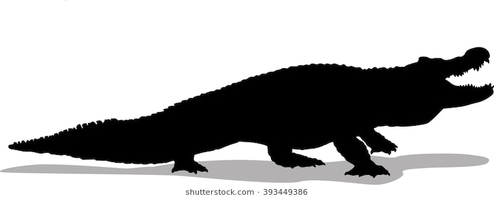 695x280 Collection Of 'gator Silhouette' Download More Than Images