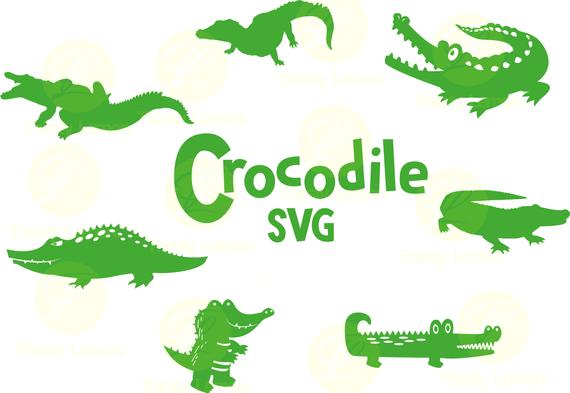 570x393 Crocodile Bundle Alligator Alligator Clipart Cut Etsy