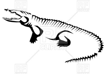 400x283 Stylized Contour Of Crocodile