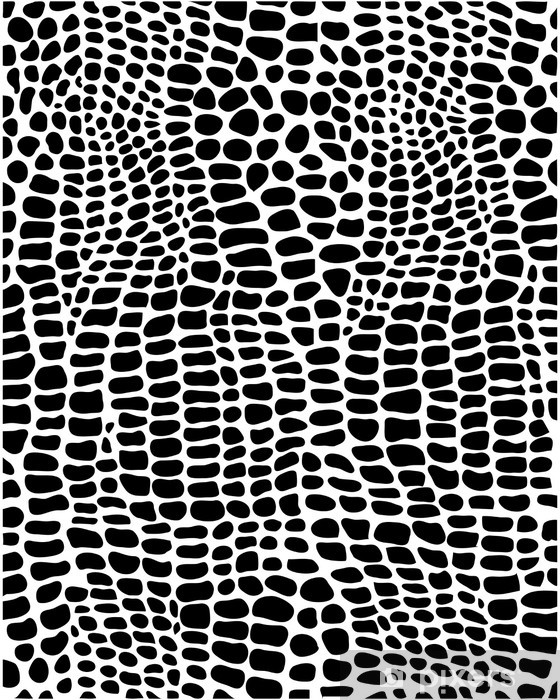 560x700 Vector Illustration Of Alligator Skin, Black And White Color
