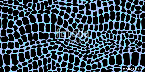 500x250 Vector Seamless Pattern With Exotic Abstract Crocodile