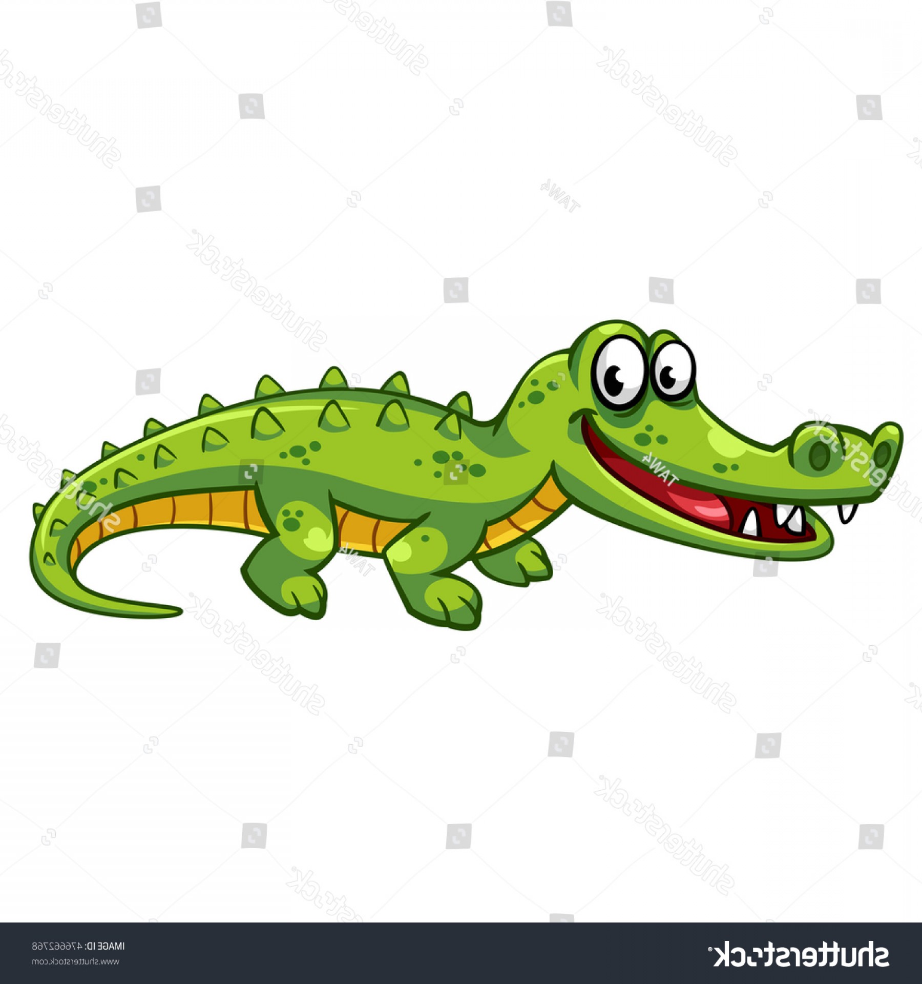1800x1920 Crocodile Cartoon Style Vector Art Isolated Cultracing