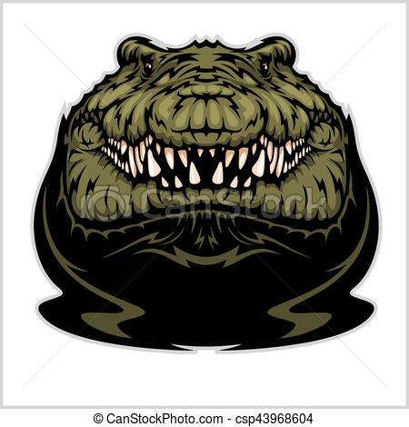 450x470 Angry Alligator Vector Mascot Isolated On White Vector Clipart