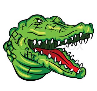 320x299 Strong Angry Alligator Mascot Vector Clip Art Illustration All