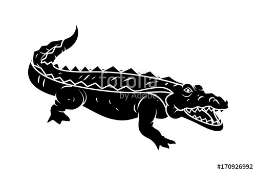 500x337 Alligator Vector Silhouette