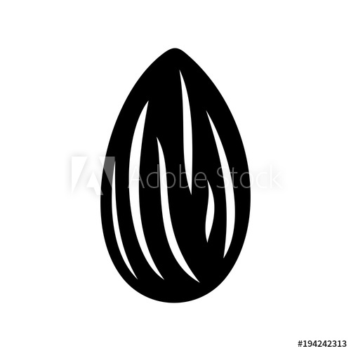 Almond Vector Icon 500x500 Almond Vector Icon