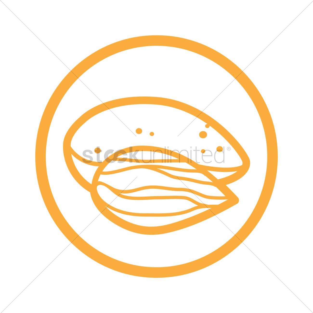 Almond Vector Image 1300x1300 Almond Vector Image