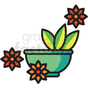 300x300 Bowl With Aloe Vera Vector Icon Clipart Royalty Free Gif