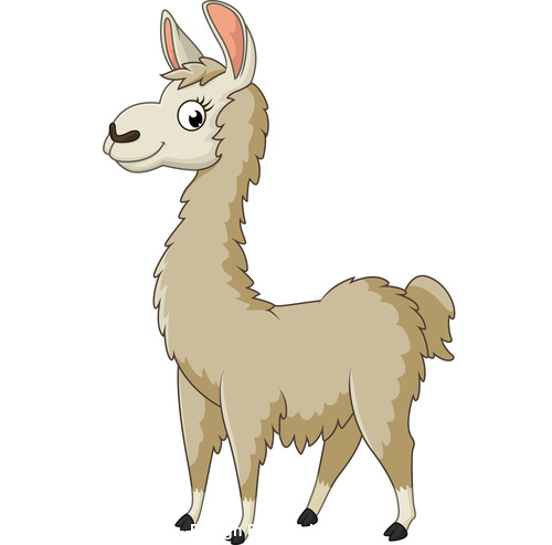 Cute Cartoon Alpaca Vector Free Download 500x493 Cute Cartoon Alpaca Vector Free Download