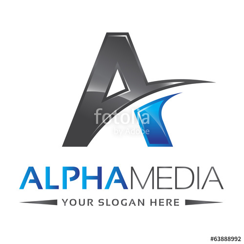 500x500 Letter A Logo Alpha Blue Stock Image And Royalty Free Vector