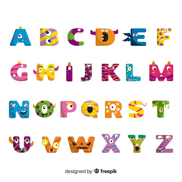 Halloween Monster Alphabet On White Background Vector Free Download 626x626 Halloween Monster Alphabet On White Background Vector Free Download