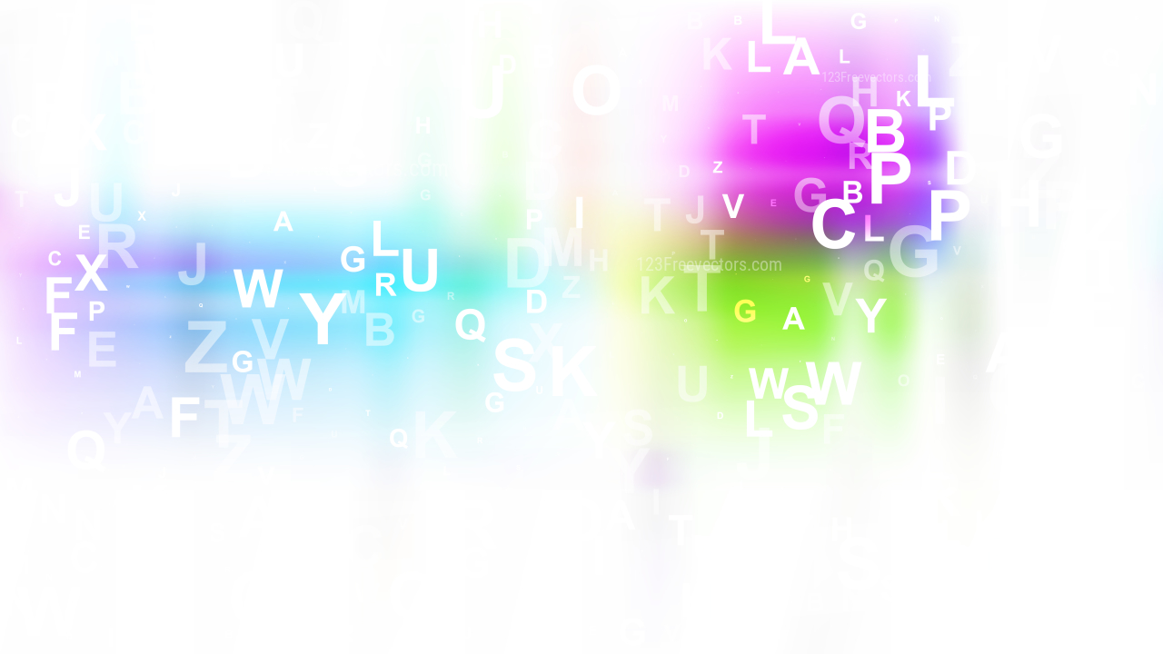 Abstract Colorful Random Alphabet Background Vector Art 1280x720 Abstract Colorful Random Alphabet Background Vector Art