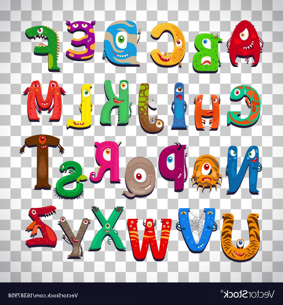 Monster Alphabet On Transparent Background Vector Soidergi 1200x1296 Monster Alphabet On Transparent Background Vector Soidergi