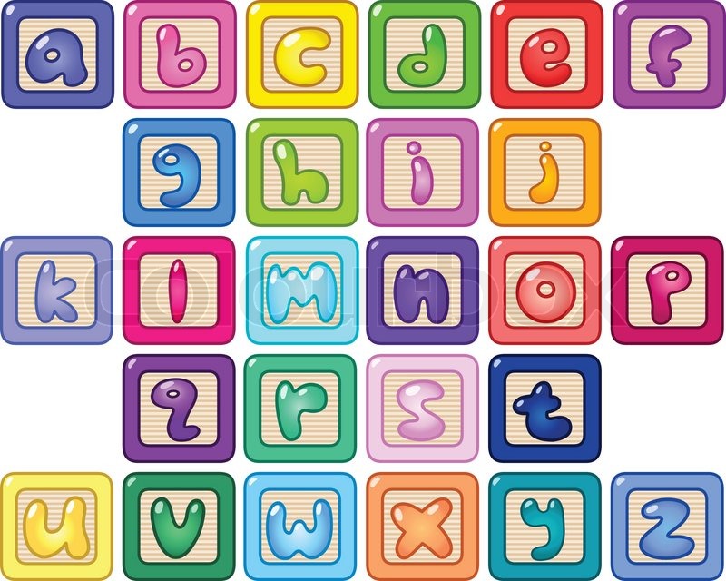 Colorful Lower Case Alphabet Blocks Stock Vector Colourbox 800x640 Colorful Lower Case Alphabet Blocks Stock Vector Colourbox