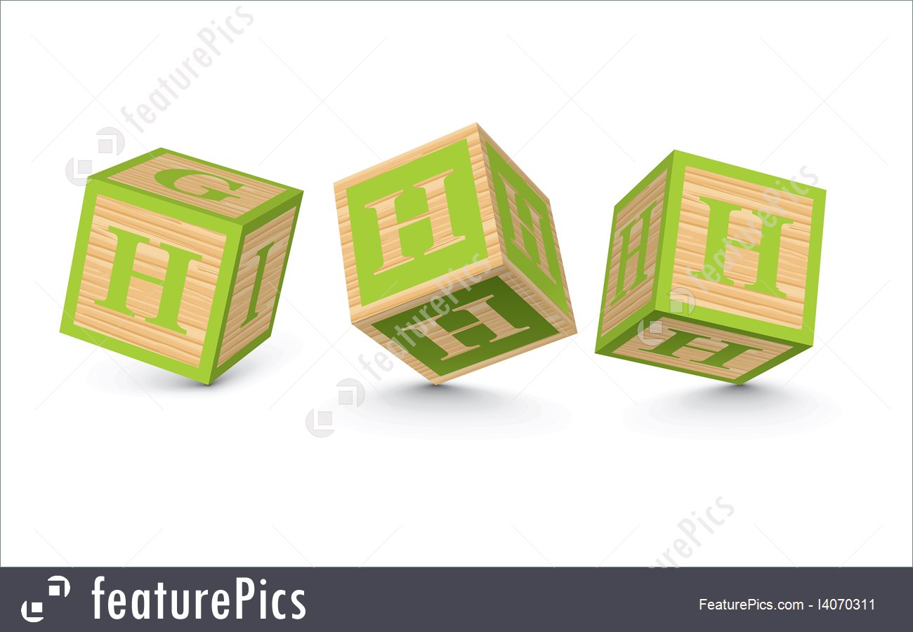 Vector Letter H Wooden Alphabet Blocks 1300x900 Vector Letter H Wooden Alphabet Blocks