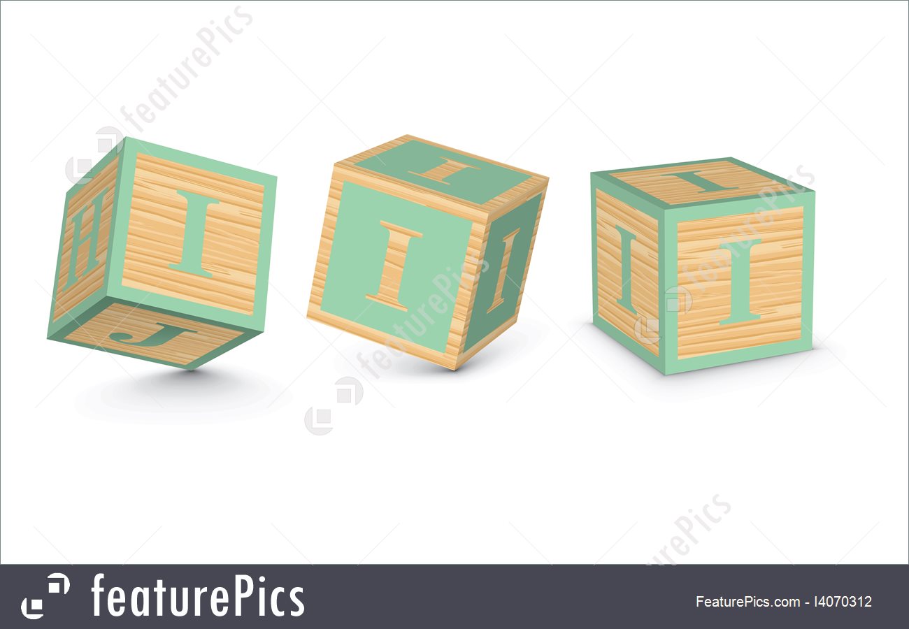 Vector Letter I Wooden Alphabet Blocks 1300x900 Vector Letter I Wooden Alphabet Blocks