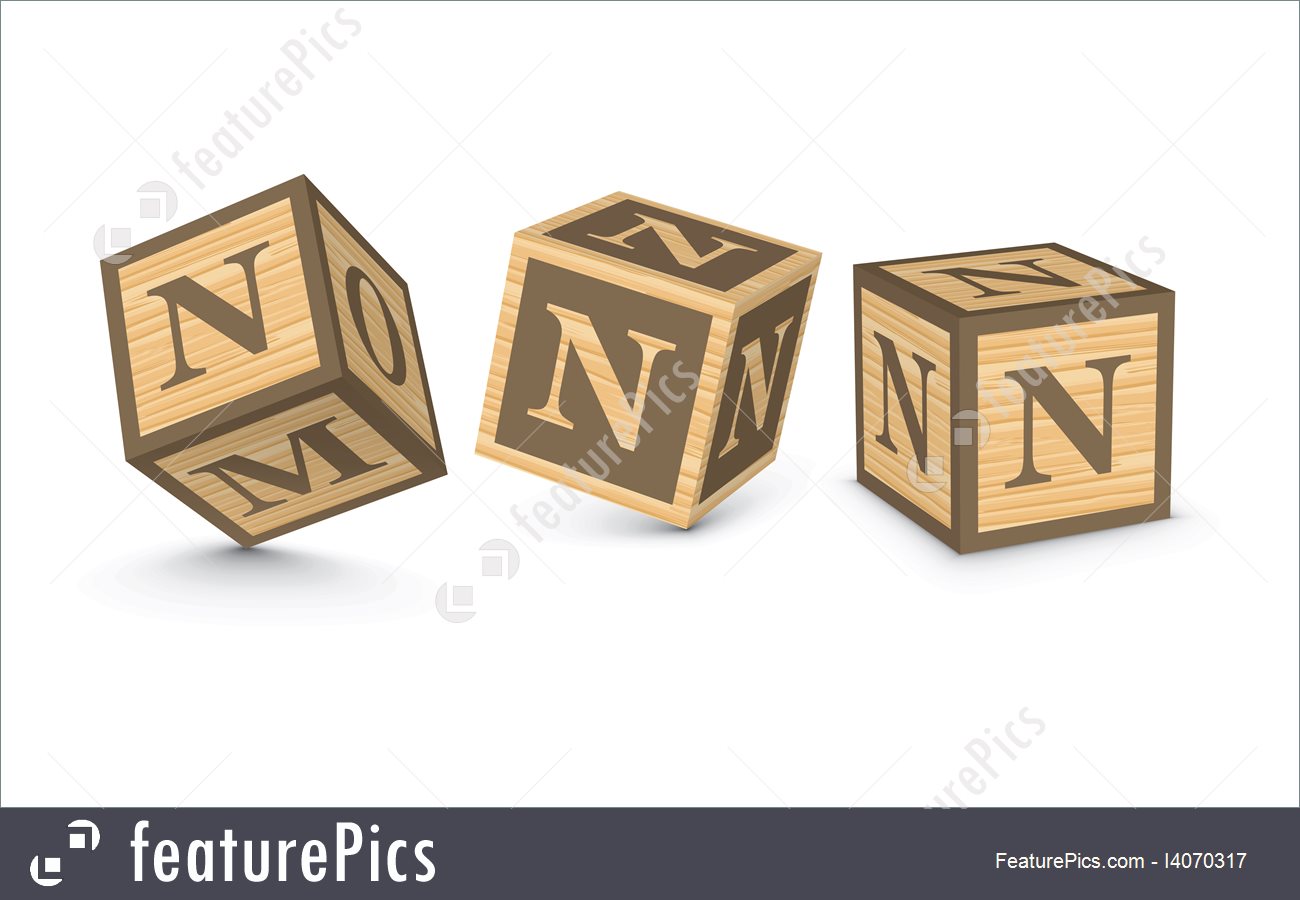 Vector Letter N Wooden Alphabet Blocks 1300x900 Vector Letter N Wooden Alphabet Blocks