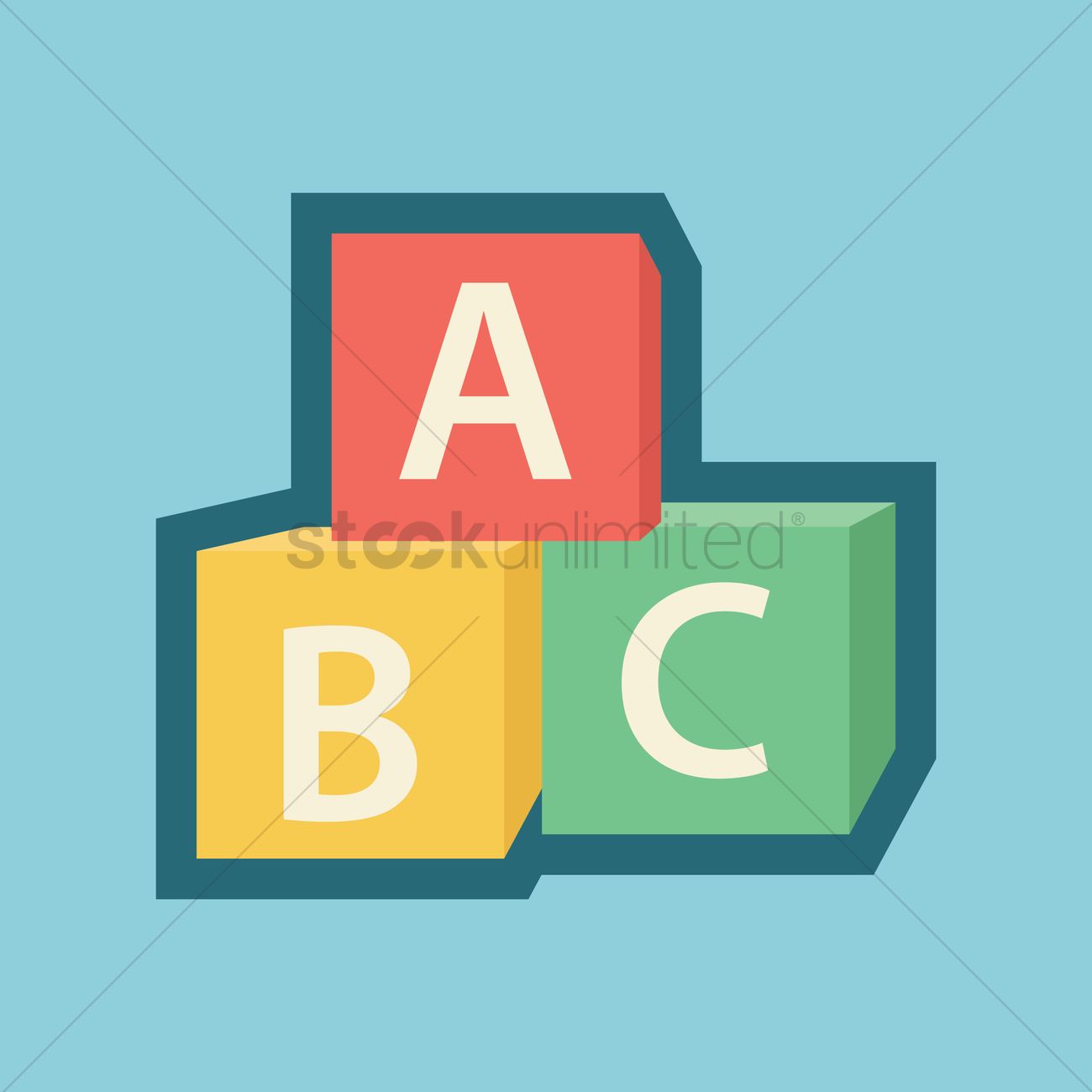 Alphabet Blocks Vector Image 1300x1300 Alphabet Blocks Vector Image