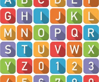 336x280 Cute Color Numbers With Alphabet And Symbol Vector Vector Abstract