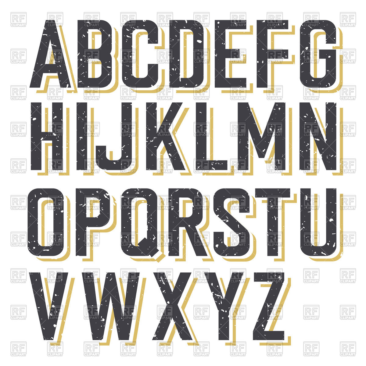 1200x1200 Grunge Alphabet Vector Image Of Signs, Symbols, Maps Pashabo