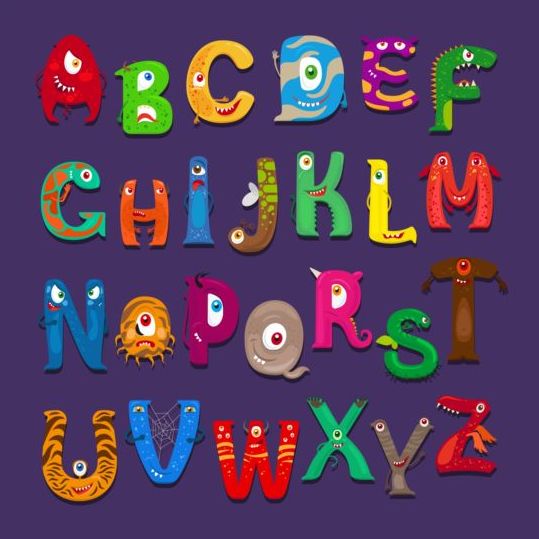 539x539 Monster Alphabet Vector Material Free Download