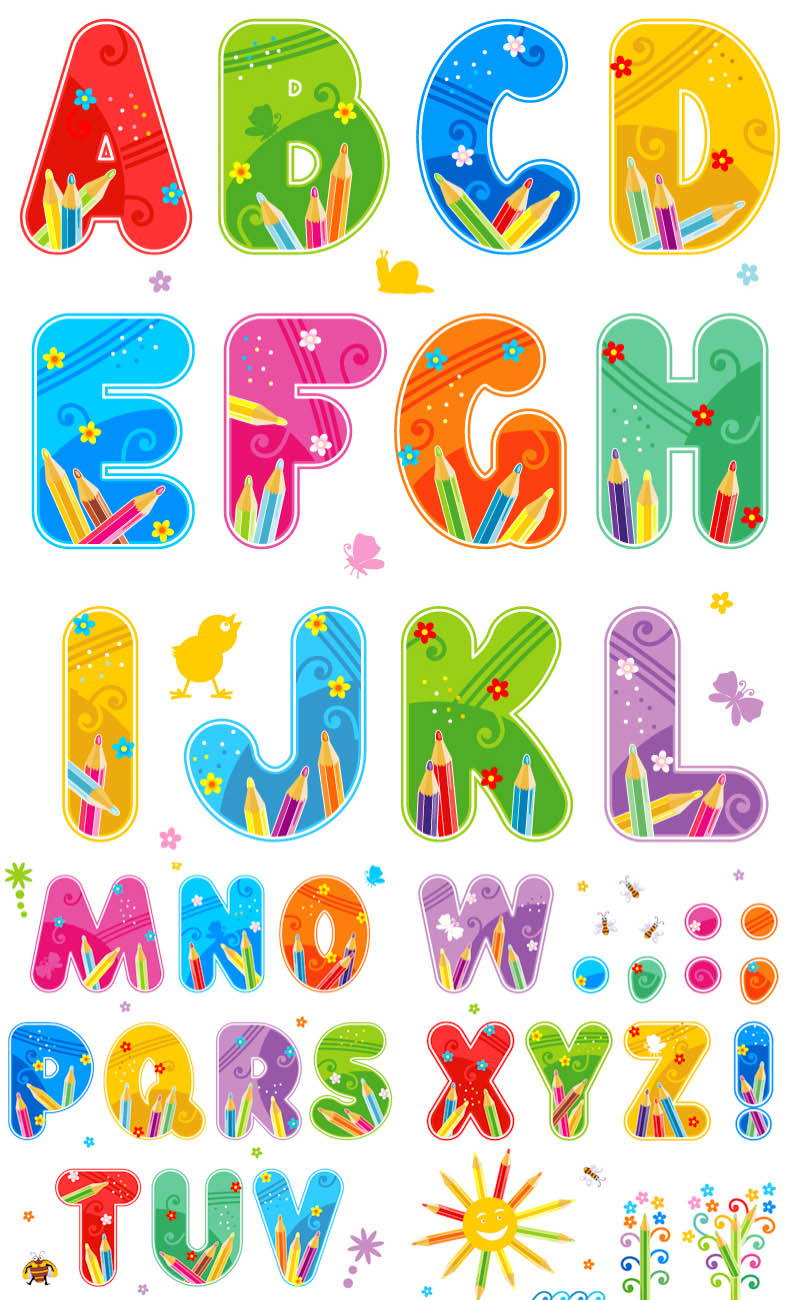 800x1300 Summer Alphabet Vector Vector Graphics Blog