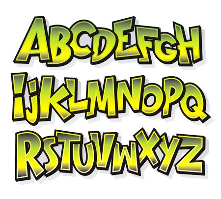 Cartoon Comic Doodle Font Alphabet Vector Royalty Free Vector 450x405 Cartoon Comic Doodle Font Alphabet Vector Royalty Free Vector