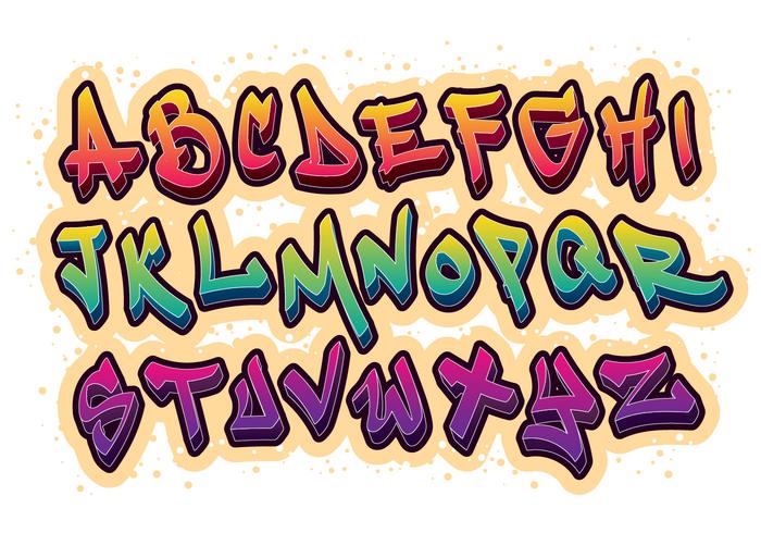 Grafiti Font Alphabet Vector 700x490 Grafiti Font Alphabet Vector