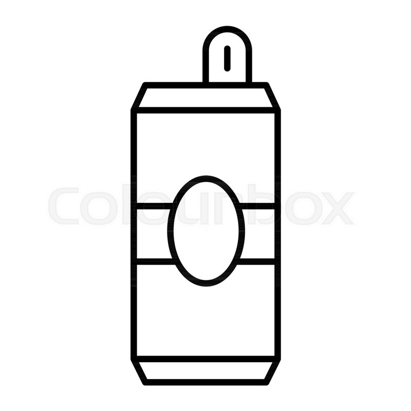 800x800 Beer Can Thin Line Icon Aluminum Can Stock Vector Colourbox