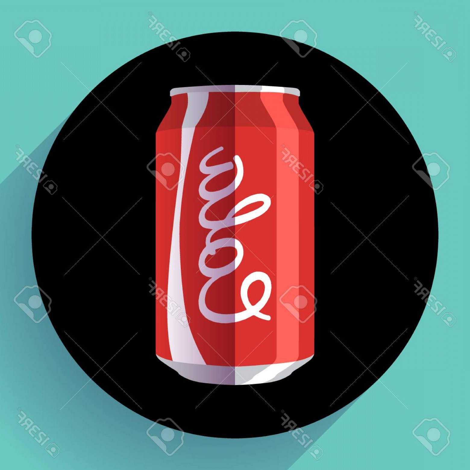 1560x1560 Photostock Vector Flat Cola Can Soda Can Vector Illustration Cola