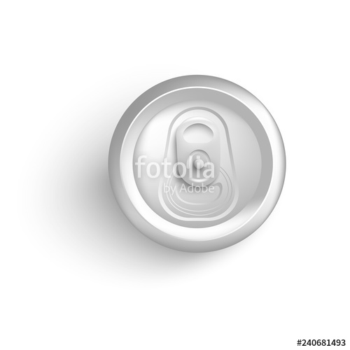 500x500 Top View Of White Aluminum Can Mockup For Soda Or Beer