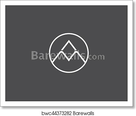 435x370 Logo Vector Am Letter Am Logo Icon Design Vector Sign, Art Print