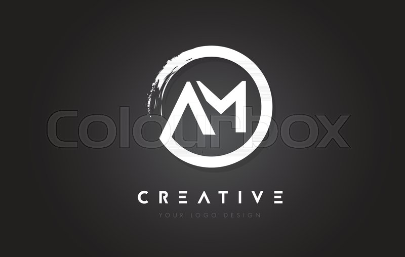 800x508 Am Circular Letter Logo With Circle Stock Vector Colourbox