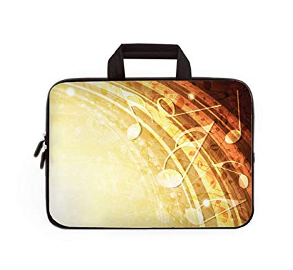 425x392 Double Zipper Laptop Bag,abstract Vector Gold Music
