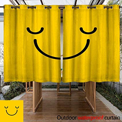 425x425 Winfreydecor Outdoor Balcony Privacy Curtain Smile