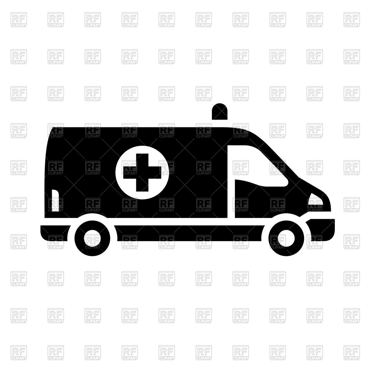 Ambulance Car Black Icon Isolated On White Background Vector Image 1200x1200 Ambulance Car Black Icon Isolated On White Background Vector Image