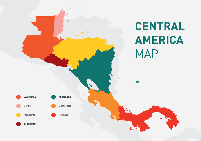 700x490 Vector Map Of Central America